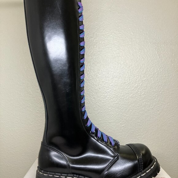 Vintage Steel Toe 20-eye Gripfast England Womens US 8.5 nps grinders dr. martens - Picture 6 of 16